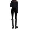 New black and gray tight-fitting high-waisted jeans for women in autumn and winter
