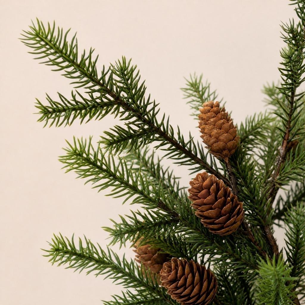 Faux Branches with Pinecones for Christmas Vase Decoration