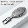Leather Car Key Case Cover Shell For BYD Equations Leopard 5 Leopard 8 Leopard 3 Key Case Shell Keyring Keychain Accessories