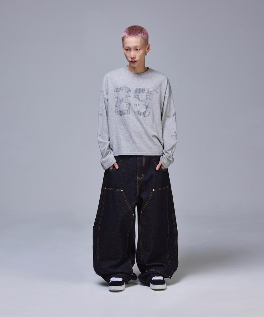 SCALLYWAG Double Knee Baggy Carpenter Raw Denim [Indigo]