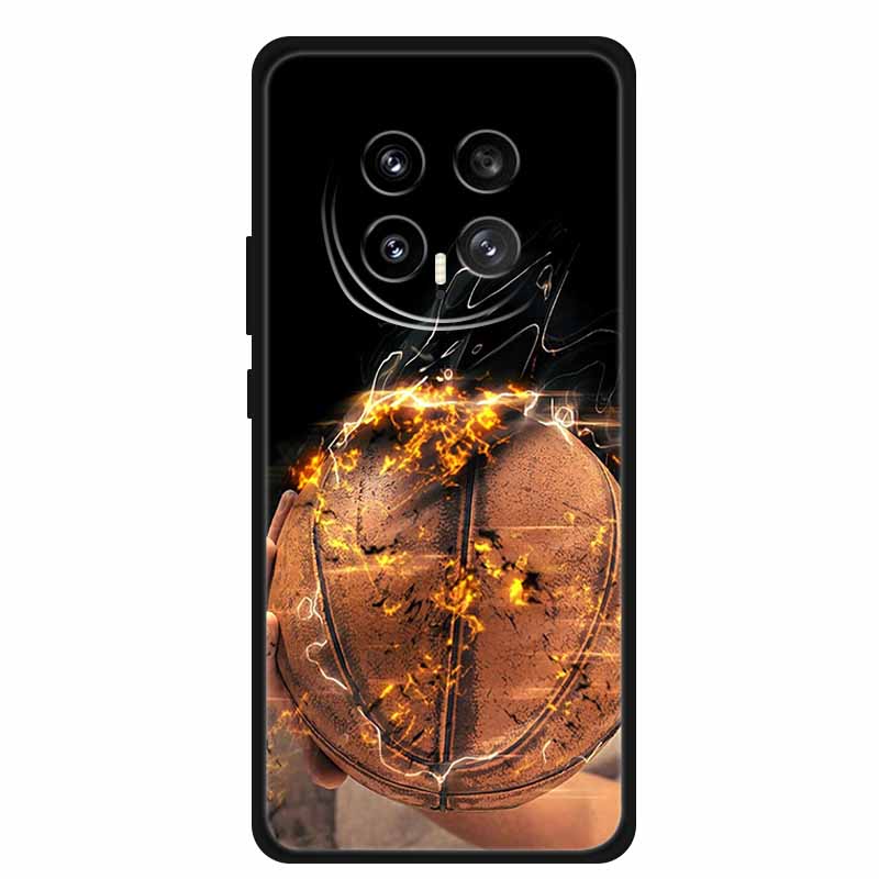 Mobile Phone Protective Case For Honor Magic8 5G Floral Painted Soft Black Silicone Back Cover For Honor Magic 8 2025 Case Funda