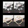 New Metal Knotted Buckle Ring T-shirt Pearl Knotted Button Clothing Accessories Removable Shawl Ring Clip Women