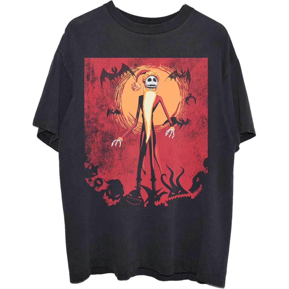 Disney Unisex T-Shirt The Nightmare Before Christmas Jack Orange Sun S
