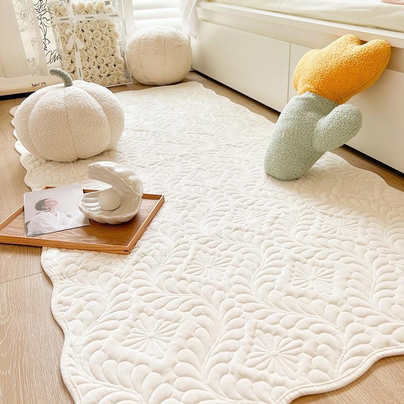 Simple Flannel Winter Thickened Bedroom Mattress Tatami Plush Floor Mat Coffee Table Mat Machine Washable