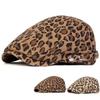 Unisex Leopard Print Newsboy Caps Men British Painters Hats Autumn Winter Berets Adjustable Flat Peaked Cap Hip Hop Berets