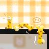 Kawaii Rubber Giraffe Ornament Groove Cartoon Giraffe Figurines Pasted Giraffe Model Computer