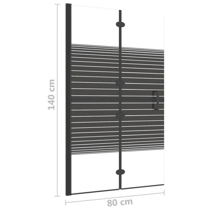 VidaXL Cabine de Douche Pliable Paroi de Baignoire Paroi de Douche Cabine de Baignoire Salle de Bain Maison Intérieur ESG 150740