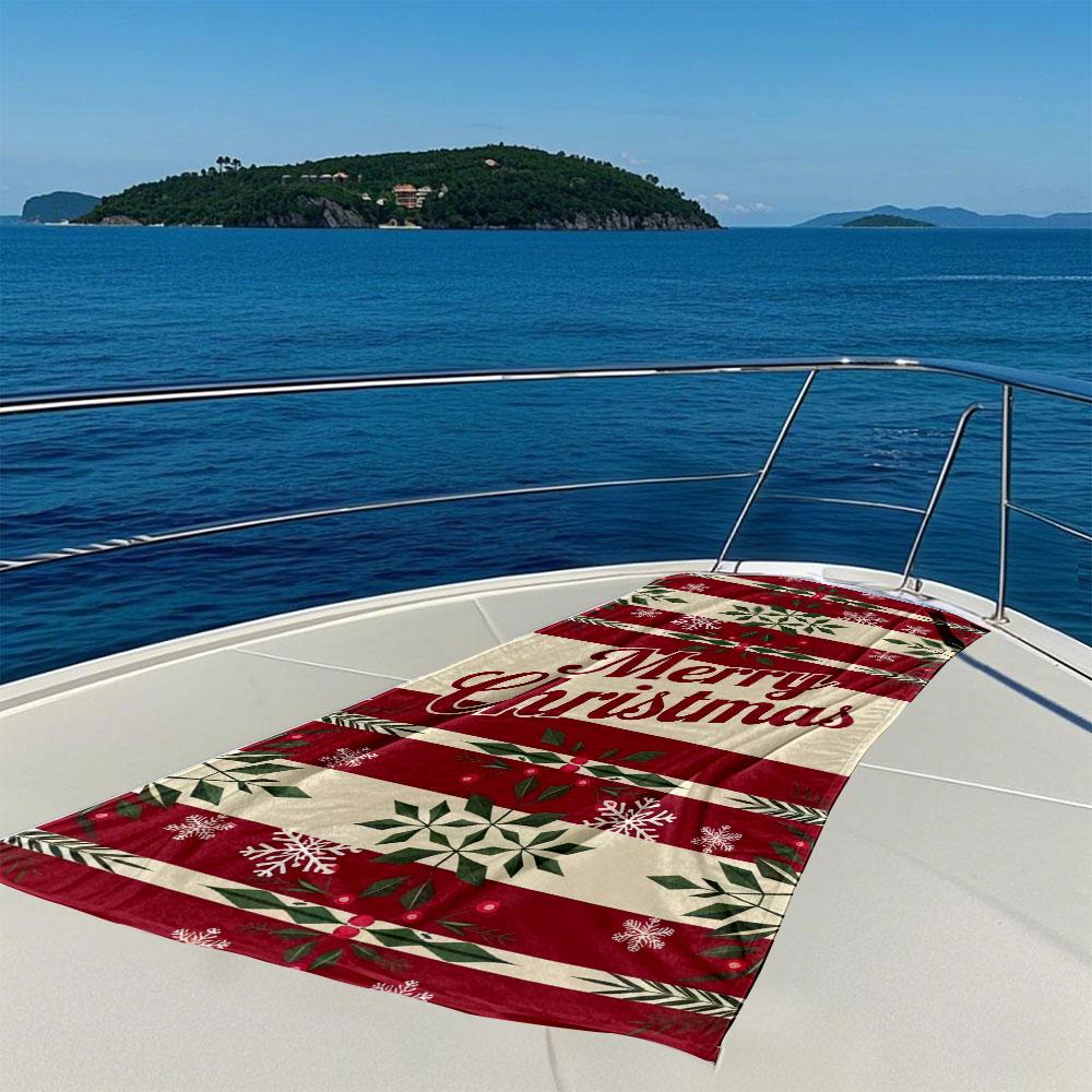 Christmas Greeting Card Quick Drying Bath Towel Microfiber beach towel light weight swimming camping yoga beach out