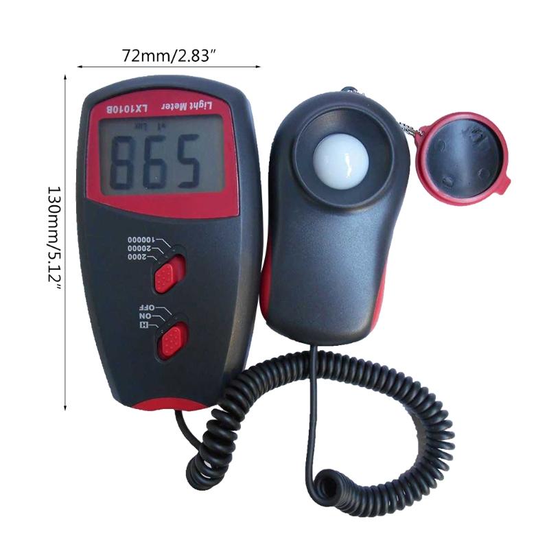Digital Illuminance Meter Light Meter High Accuracy Tester 3 Ranges 2,000/20,000/100,000 ON/OFF Button Handheld Meter
