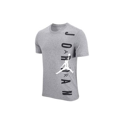 Air Retro American Style Lightweight Knit Sports T-Shirt with Logo Men Tops Grey DA9785-091