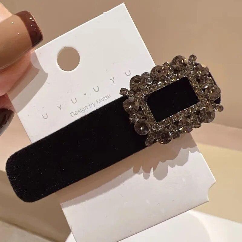 

Роскошные заколки для волос со стразами, винтажная шпилька в форме сердца в виде звезды, заколки, корейские черные аксессуары для волос для женщин, головные уборы для девочек