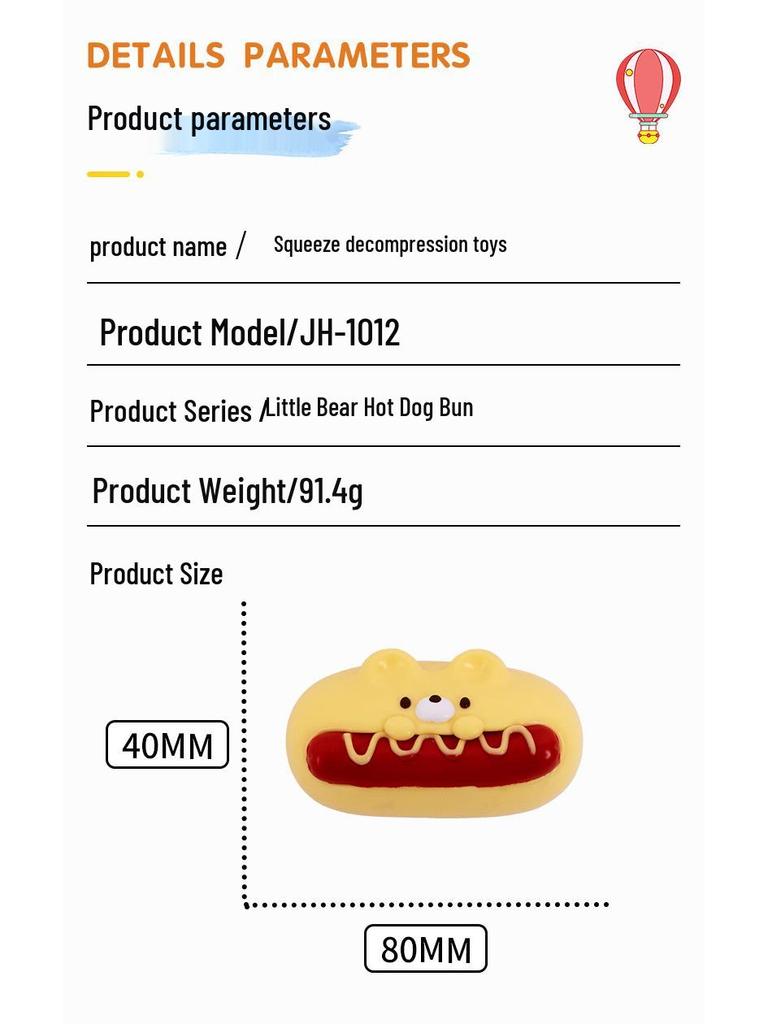 Handmade Silicone Little Bear Squeeze Toy for Stress Relief