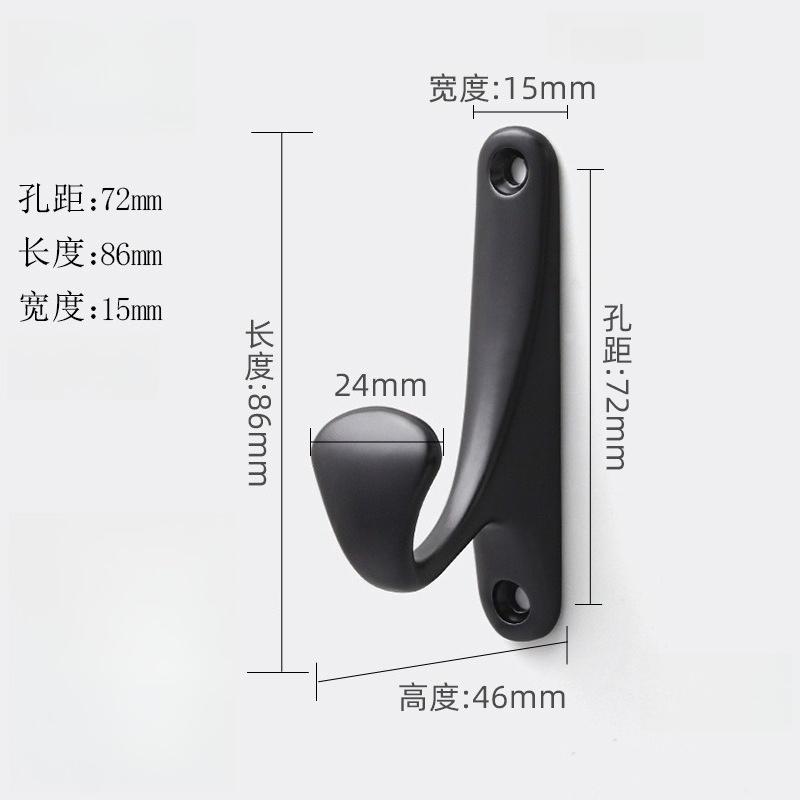 Wall Mount Vintage Zinc Alloy Hook Rack With Screws Heavy Duty Holder For Coat Hat Bathroom Robe Kitchen Garment Storage