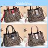 Stylish Leopard Print Handbag For Women With Spacious Design And Trendy Retro Style