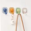 4Pcs/Pack Self Adhesive Bathroom Hooks Wall Mounted Towel Rack Coat Hanger  Key Cloth