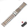 Stainless Steel Watchband Metal Watch Band Premium Solid Polished Bracelet Straps Curved End 24mm 23mm 22mm 21mm 20mm 19mm 18mm