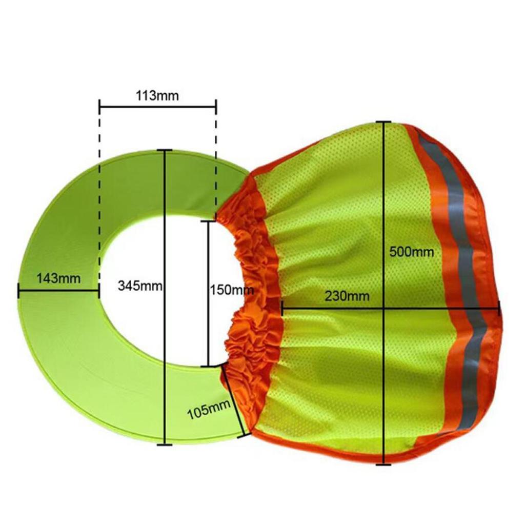 Schutzschirm für Schutzhelm mit Nackenschutz und reflektierendem Streifen, hohe Sichtbarkeit, breiter Rand für Bauarbeiter, Damen, Herren