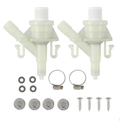 2 Pieces RV Toilet Water Valve Kit | Replacement, Tight Sealing, Faucet Kit, for Motorhome