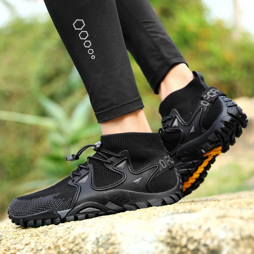 36-47 Unisex móda Outdoorová turistická obuv Lehká létající tkaná prodyšná plážová obuv Potápěčská obuv