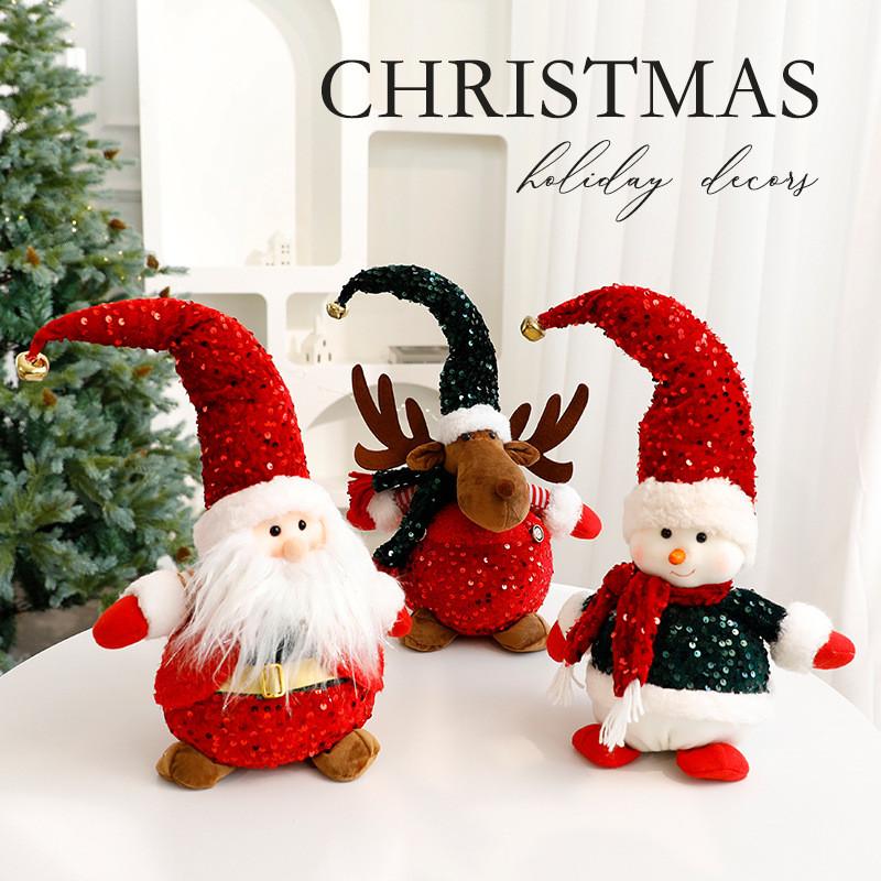 Christmassanta Snowman Reindeer Plush Figures For Holiday Decor And Gift Giving