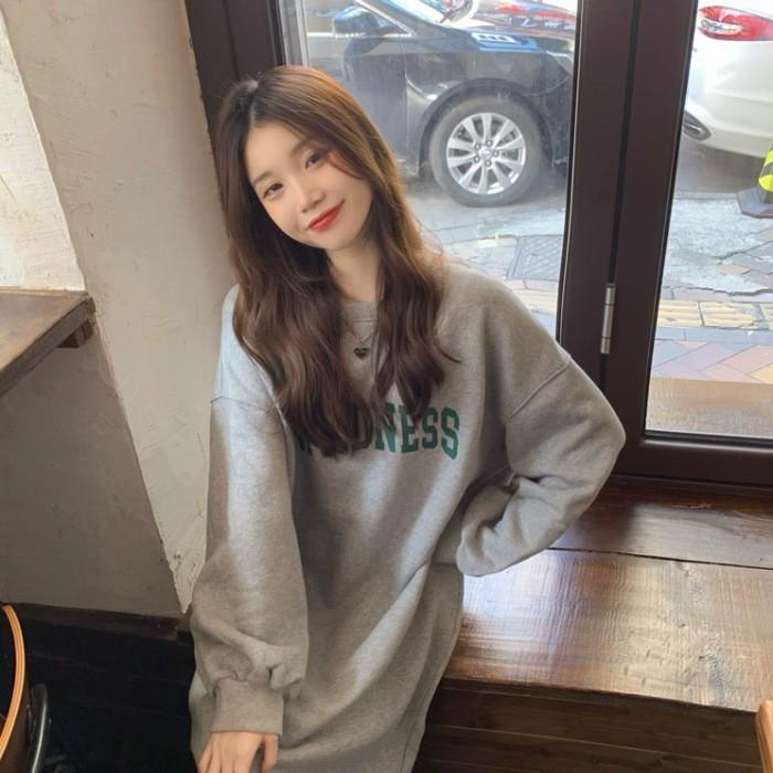 

YYFS Женская мода Осень Зима Длинный рукав Круглый вырез Свободная талия Повседневные платья Size: One Size