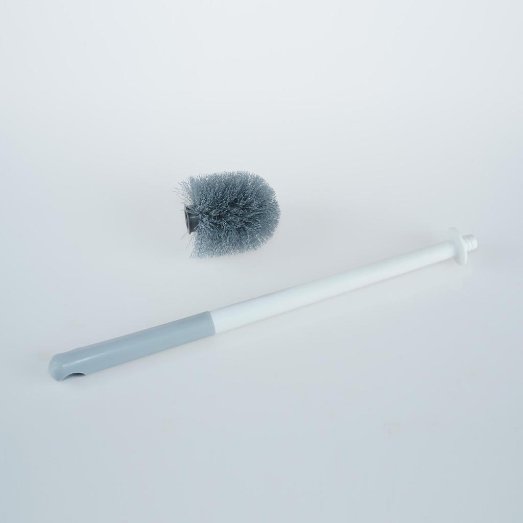 Round Head Long Handle Toilet Brush with Dense Bristles for Thorough Bathroom Cleaning