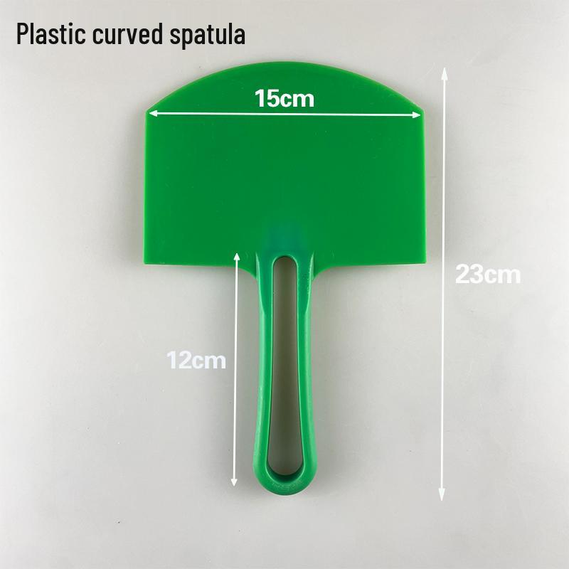 Stainless Steel Gray Curved Fan-Shaped Spatula and Putty Scraper with Thickened Handle - Free Shipping