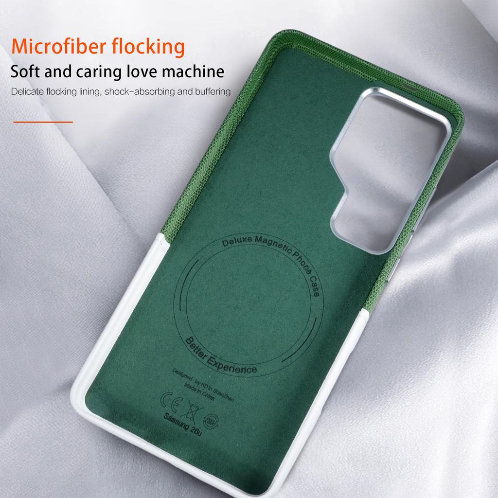 Luxury Minimalist Color-block Woven Card Slot Magnetic Phone Case for Samsung S26 Ultra S25 S24 Shockproof For Magsafe Cover