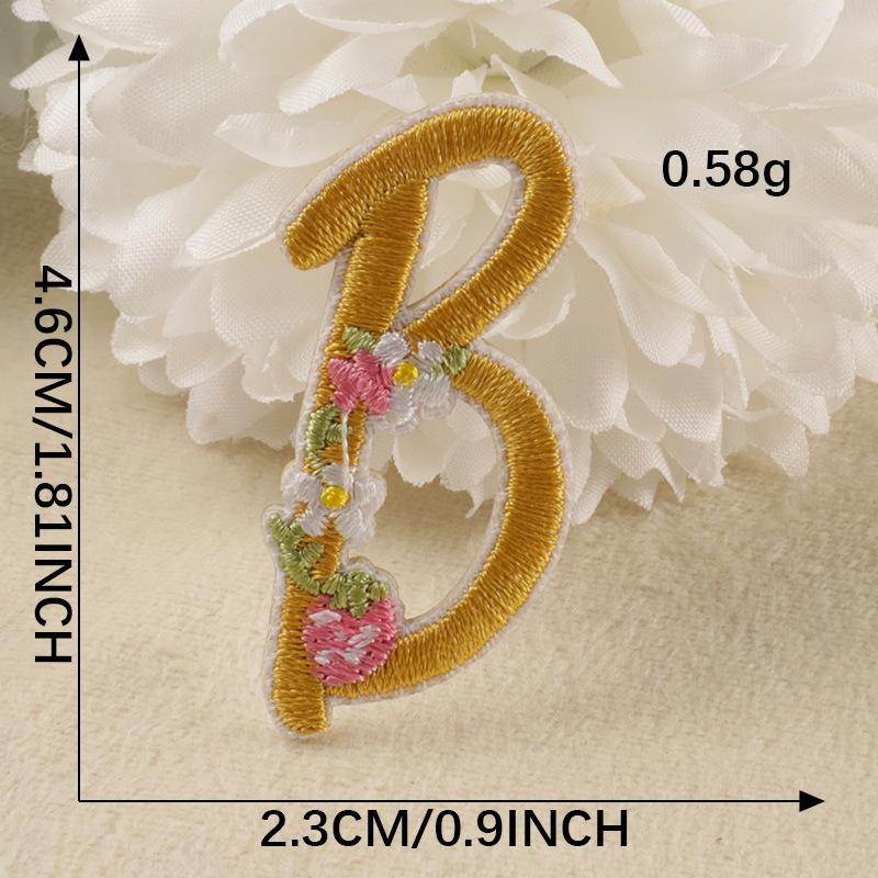 Embroidery Label Embroidery Sticker Clothes And Hats Accessories Original 26 Letters Shoes And Hats Bag Accessories Patch Self-Adhesive Sticker