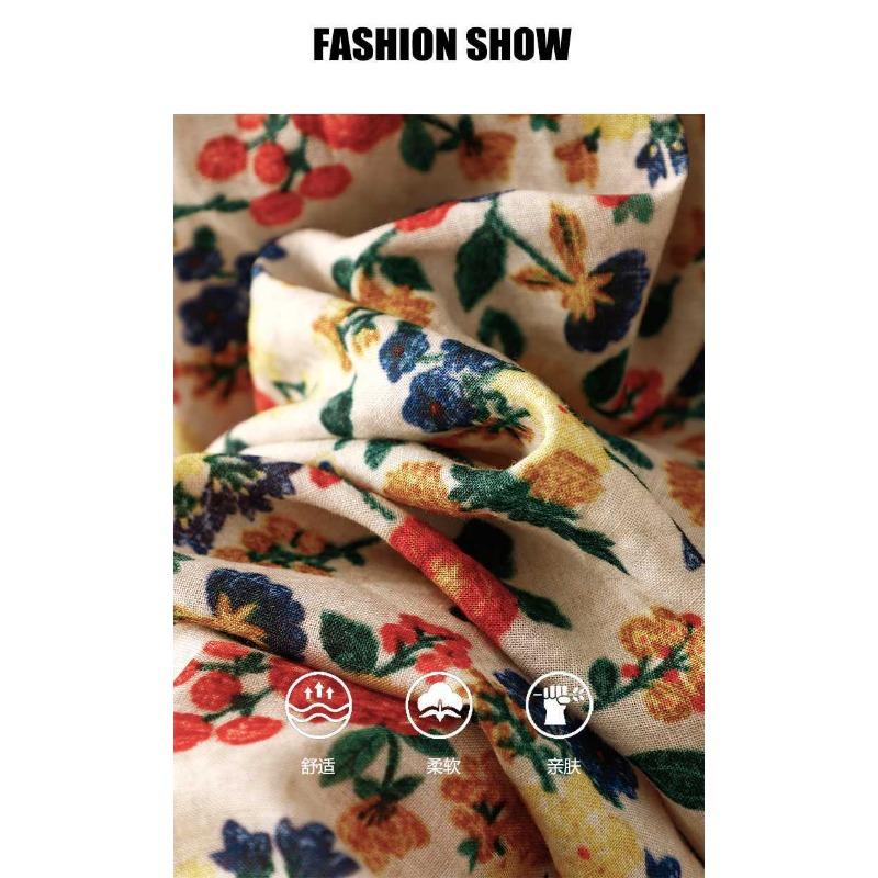 A Summer Artistic and Pastoral Style Fresh and Light Printed Skirt