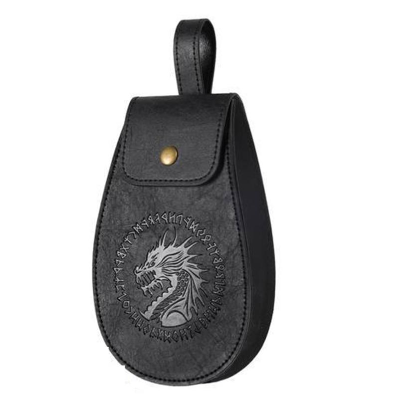 Renaissances Vikinges Costume Accessories,Medieval Pirate Leather Bracers Belt Pouch Halloween Renaissances Cosplay Costume