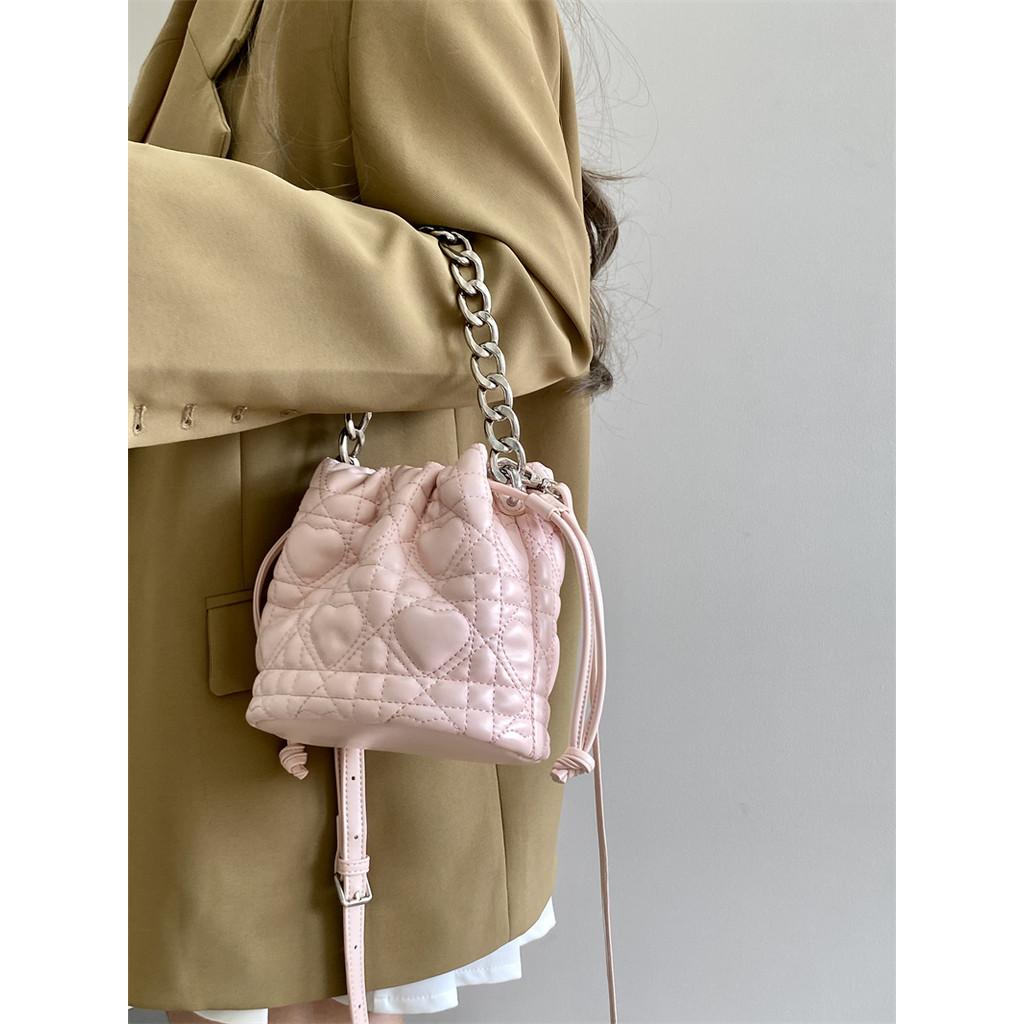Ielgy Shoulder Crossbody Chain Bucket Bag