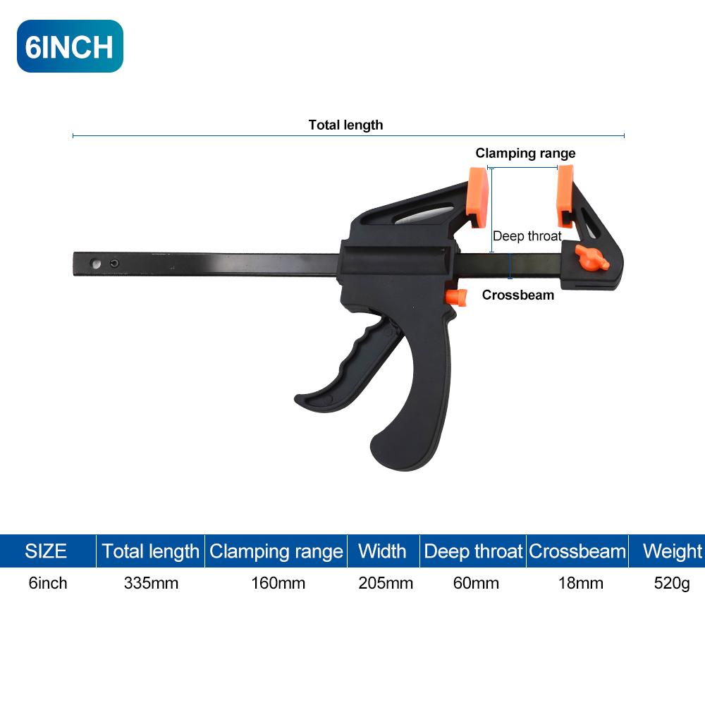 

NINDEJIN Woodworking Clamp 6/8/10/12/18/24/30inches Work Bar F Clamp Quick Ratchet Release Carpentry Fixing Tools DIY Gadget