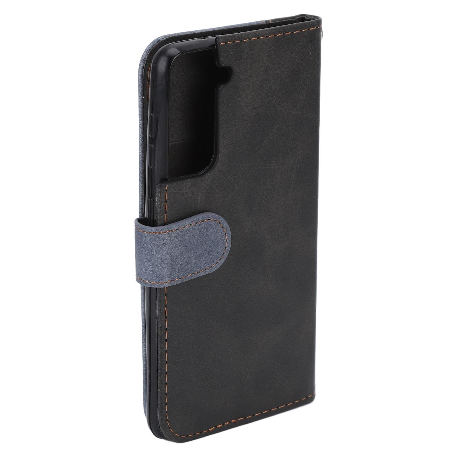 

Mobile Phone Leather Case Blocking Comprehensive Protection Magnetic Flip Phone Wallet Case for Galaxy S21 Gray сірий