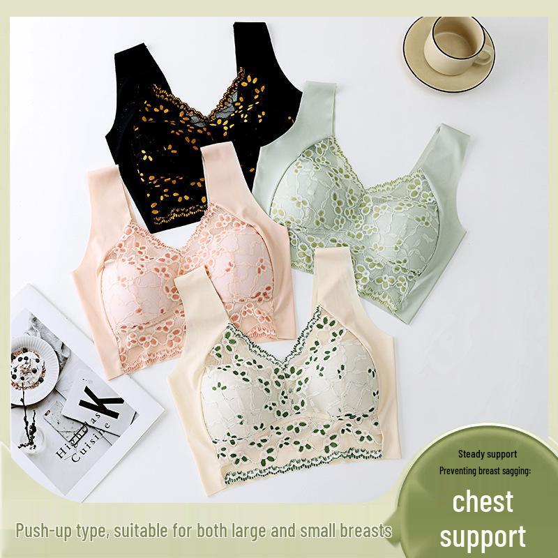 Seamless Lace Bandeau Bra: Wireless, Fixed Cup for a Flattering Look