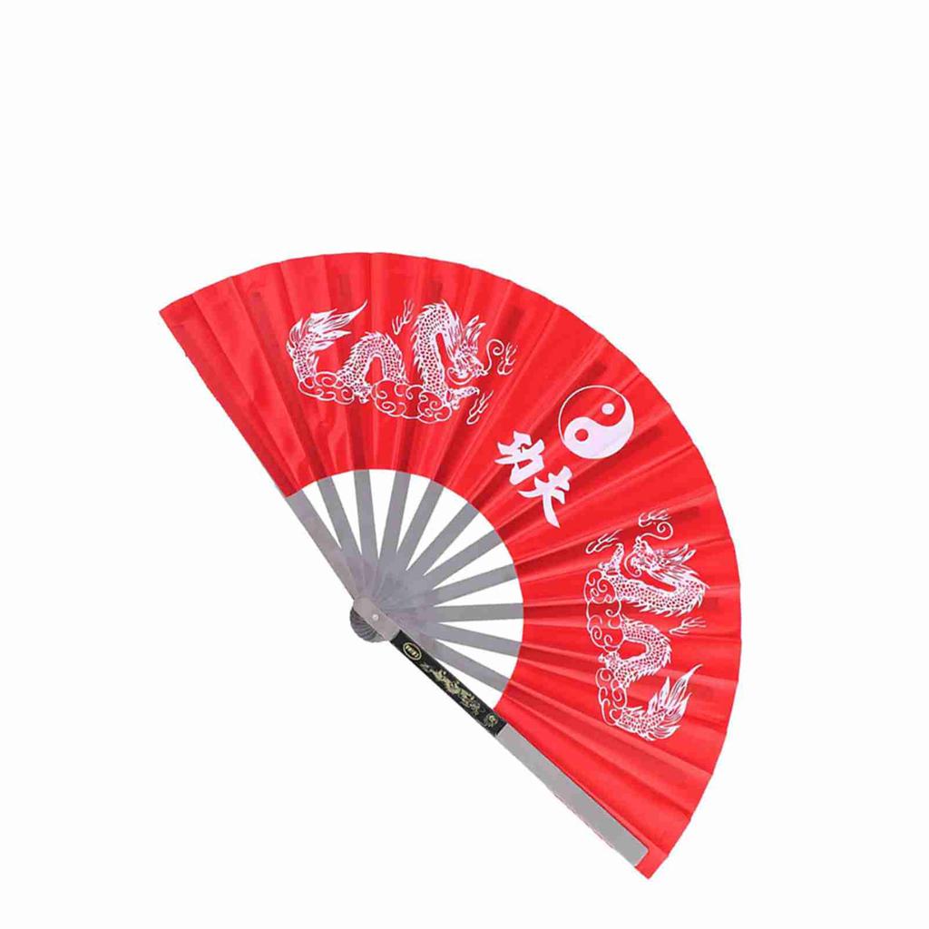 Stainless Steel Tai Martial Arts Kung Fu Dance Practice Training Performance Fan Black