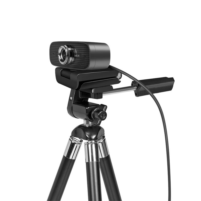 LogiLink Full HD USB-Webcam 2 Mikrofone Fokus Rauschunterdrückung