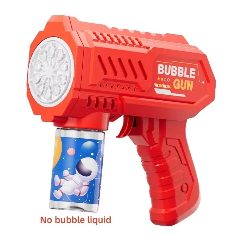 Space Astronauts Fully Automatic Bubble Gun Rocket Bubbles Machine Automatic Blower With Bubble Liquid Plaything For Kids Bubble Present