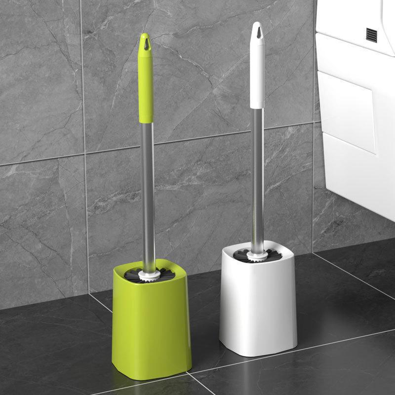 WC-Bürstenset mit Basis – Langer Griff, eckenfreie Reinigung für Badezimmer