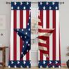 Digital Printed Curtains, Red Blue White Stars Pattern, Beautiful Window Drapes for Living Room Bedroom Home Decor