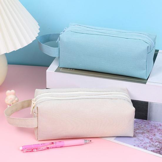 DYS Pencil Case, with Easy Grip Handle Design, Large Capacity Pen Durable Oxford Pouch, for Kids Art School Supplies Stationery