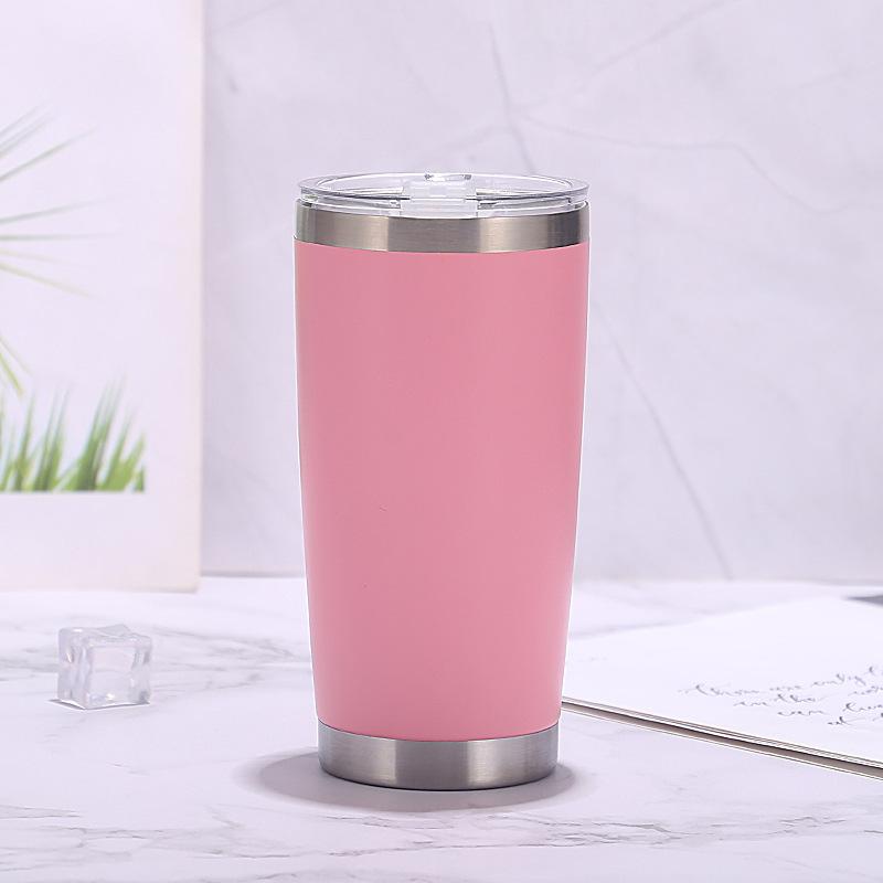 20oz Outdoor 304 Stainless Steel Beer Tumbler for Cars, Without Straw