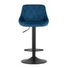 KAST Stool - Navy Blue Velvet / Black Base