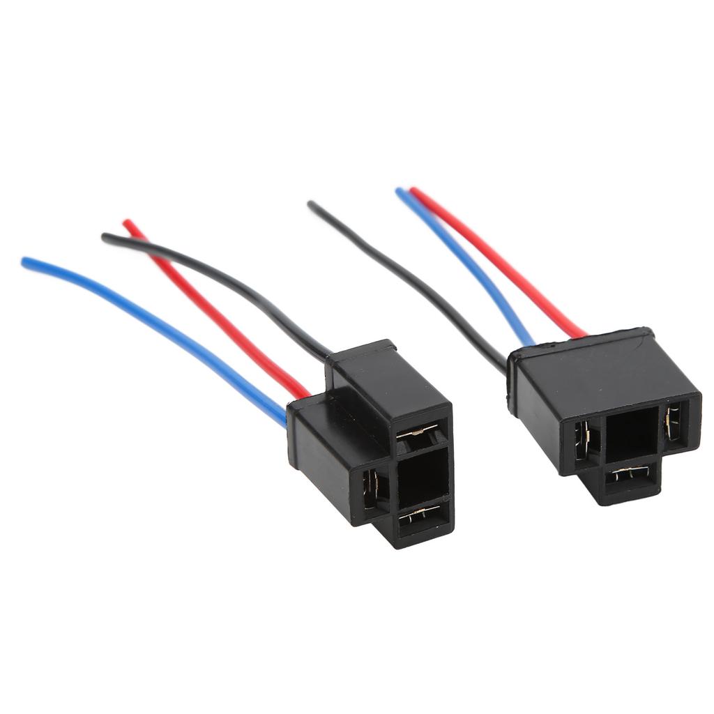 2 Pcs H4 HB2 9003 Headlight Wiring Harness Sockets 3 Pin Adapter Heat Resistant 12V