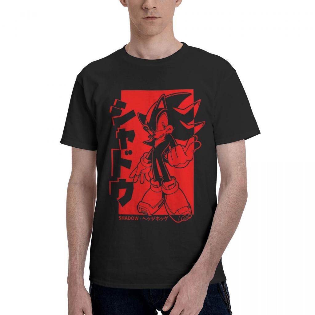 Hedgehogg Shadow T Shirts for Unisex Unisex 100% Cotton Creative T-Shirt Crew Neck Cartoon Game Tee Shirt Short Sleeve Tops 6XL