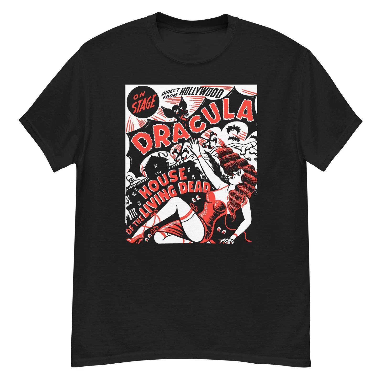 Dracula in the House of the Living Dead vintage Spook Show poster art t-shirt M