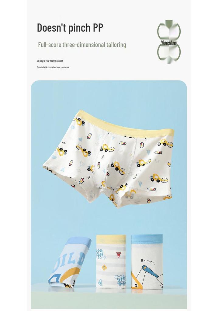 A-Qualität Reine Baumwolle Jungen Boxershorts: Antibakterische, Nahtlose, Atmungsaktive 10A Unterwäsche mit Vollbaumwollzwickel