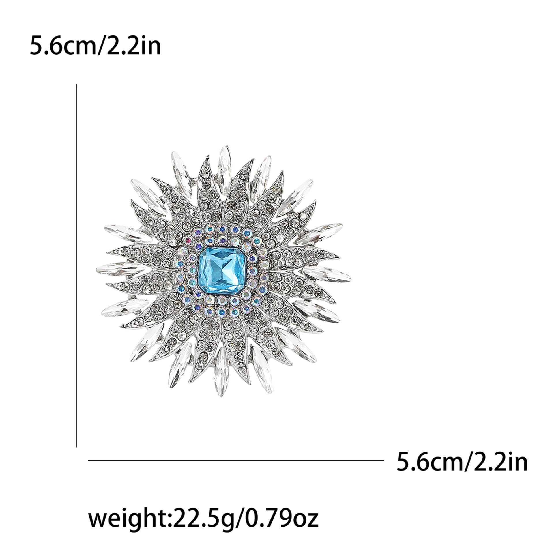 

Модная брошь-подсолнух из сплава со стразами, элегантная роскошная женская брошь-кардиган для платья, украшение-булавка