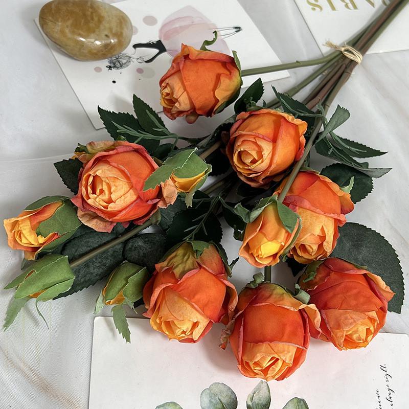 Rose Artificial Flower Bouquet For Wedding Decorations And Photography Props