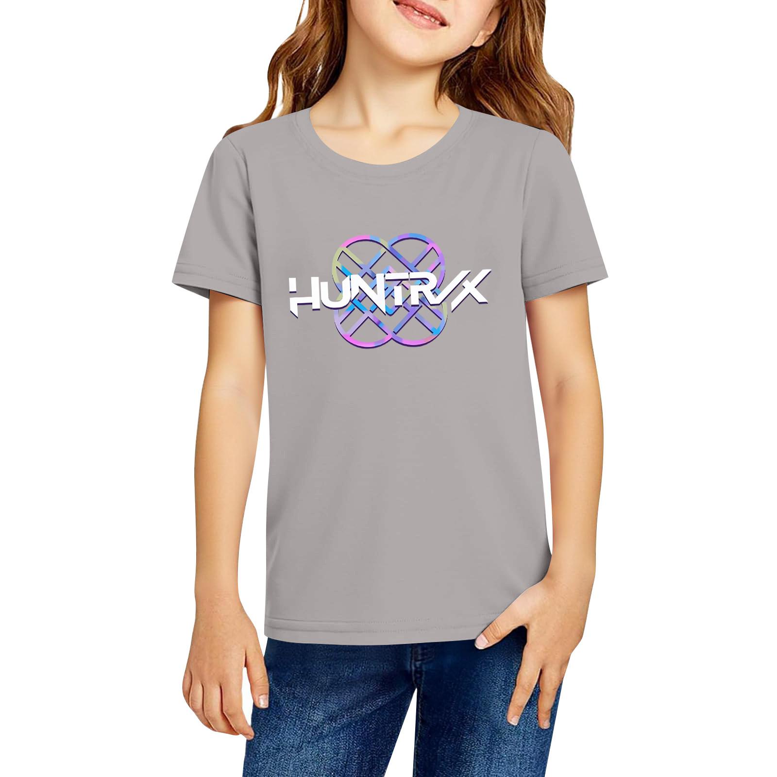 

Fashionable Round Neck Short Sleeve Work Clothes Printed Tops For KID Summer Tops 160